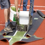Synthetic Clay Pitch Repairs in West End 4